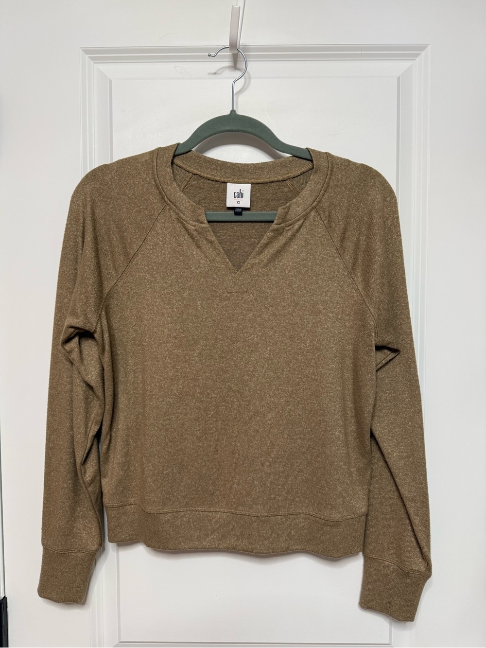 CAbi Taupe Brown V-Neck Pullover Top